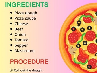 Pizza ESL Worksheet Pack | Food Vocabulary, Cooking Verbs & Writing.