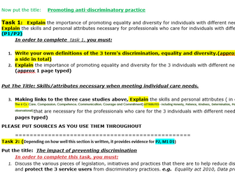 Unit 5 Meeting Individual Care and Support Needs (DISTINCTION)