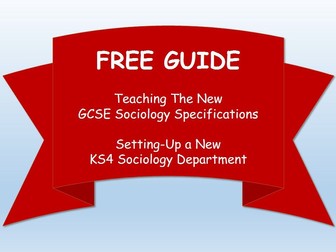 Starting A New GCSE Sociology Department: A Free Guide