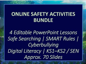 Online Safety Activities Bundle | Digital Literacy | 4 Editable PowerPoints | KS1–KS2 / SEN