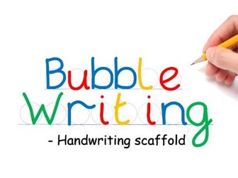 Bubble Writing - Handwriting Scaffold UKS2