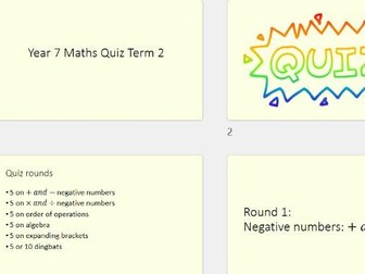 Year 7 Quiz 2