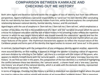 Grade 9 Essay AQA GCSE English literature Power and conflict - Kamikaze & Checking out me History