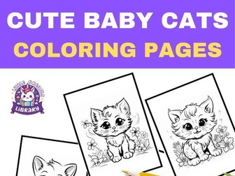 Adorable Kawaii Cat Coloring Pages Perfect for PreK-5th Grade & Homeschooling