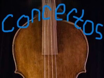 Concertos through time for GCSE OCR Music 3 work sheets. (Baroque, Classical and Romantic)
