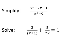Algebraic Fractions and Equations | Teaching Resources