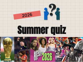 Summer end of the year quiz 2026