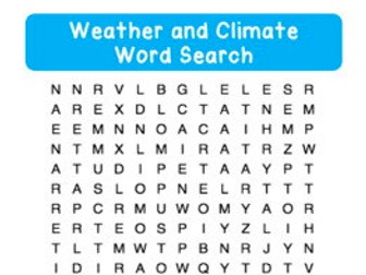 Weather and Climate - Word Search