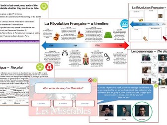 Les Miserables / French Revolution lesson