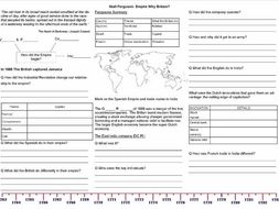 Why Britain? - Niall Ferguson's Empire TV Documentary - Supporting Worksheet