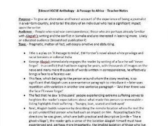 A Passage to Africa Detailed Notes - For Teachers or Students