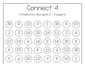 Connect 4 Multiplication game