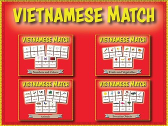 Vietnamese Vocabulary Match Bundle