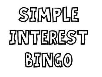 Simple Interest Bingo