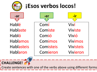 Those Crazy Verbs! - Past Simple (Spanish)
