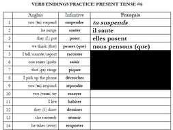 6 x 30q worksheets 180 qs to practise french regular