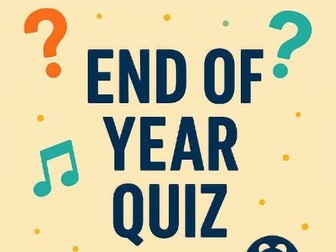 End of Year Quiz | Secondary Students | Last Week of School Activity | PowerPoint Game