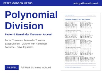Polynomial Division | A-Level Worksheets