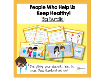 People Who Help Us Keep Healthy |  Big Bundle |  PPT/Worksheets/Games | KS1 | PSHE