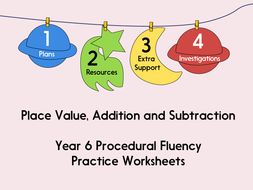 year 6 practice worksheets with answers place value addition and