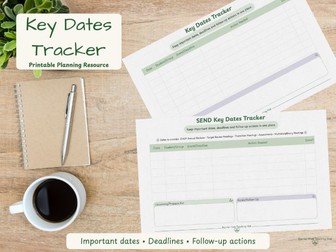 Key Dates Tracker Pack - SEND Planning