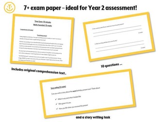 7+ English comprehension and writing paper - Y2 assessment