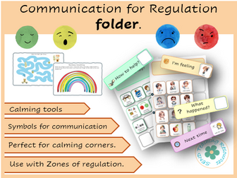 Communication for Regulation folder - Use as tool with  'The Zones of Regulation'