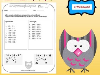 Addition & Subtraction: Using Partitioning