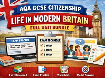 GCSE Citizenship Life in modern Britain SOW (Fully resourced)