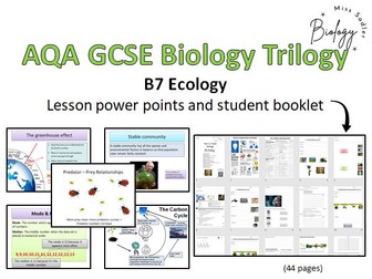 AQA B7 Ecology Trilogy Biology GCSE lessons (10 lessons)