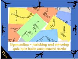mirroring matching quiz gymnastics trade cards