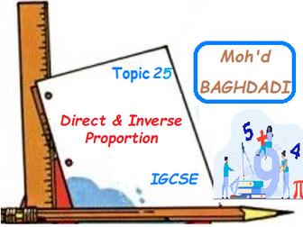 Unit2-T25-IGCSE-Direct & Inverse Proportion