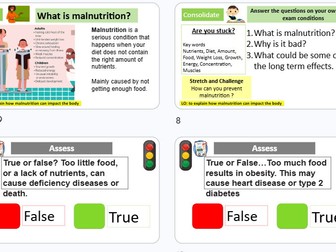 Unbalanced diet KS3 Science