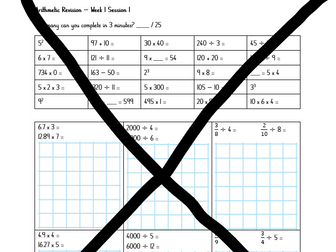 Year 6 Arithmetic Revision – 2 Week SATs Preparation