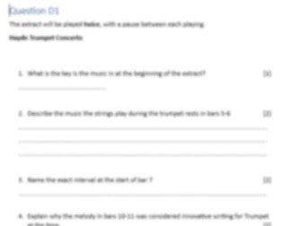 IGCSE Haydn Trumpet Concerto Practice Questions