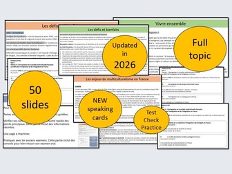 EDEXCEL A Level French – Les défis de l’immigration et de l’intégration en France FULL TOPIC