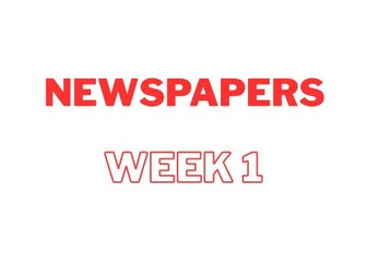 Newspapers week 1