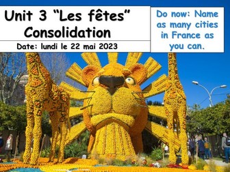 French Culture : KS3 fête du citron