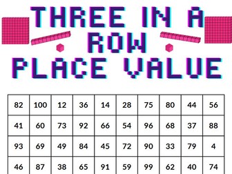 Three in a Row - Place Value game