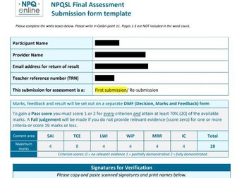 NPQSL Final Assessment