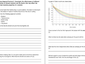 Required Practical 2 Insulation Exam Style Questions