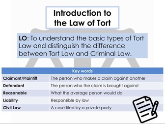 Introduction to Tort Law