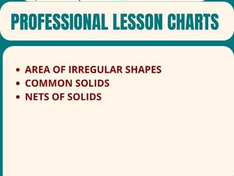 Math charts (formulae and concepts reference charts)