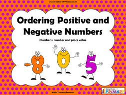 Ordering Positive and Negative Numbers | Teaching Resources