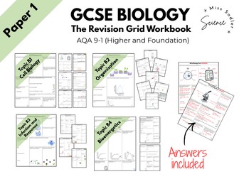 AQA GCSE Biology Paper 1 - Complete Revision Grid workbook
