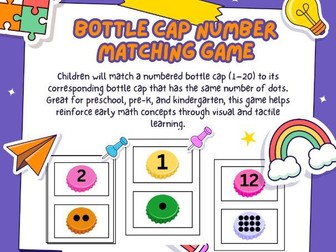 Bottle Cap Number Matching Game