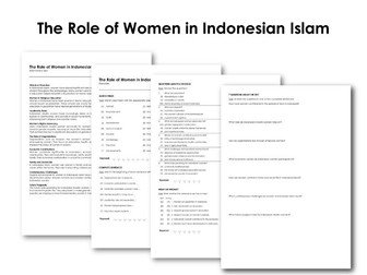 The Role of Women in Indonesian Islam (Infotext and Exercises)