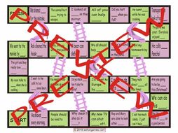 Reflexive and Reciprocal Pronouns Chutes and Ladders Board Game