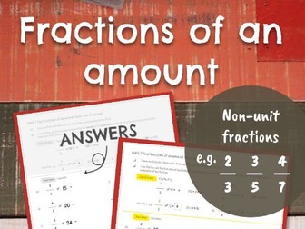 Fractions of an Amount - Non-unit Fractions