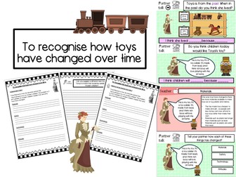 KS1 To recognise how toys have changed  - A Victorian TRIES to make a toy for modern children.